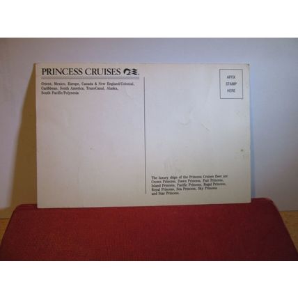 PRINCESS CRUISES CRUISE SHIP, unused postcard =