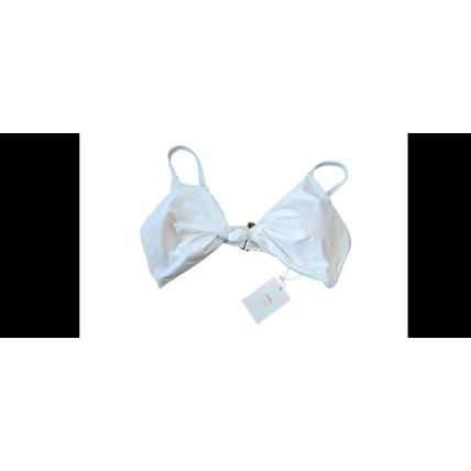 Andie Swim The Santorini Top White Eco Nylon Size XXL