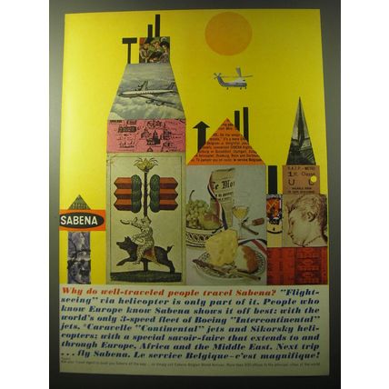 1960 Sabena Airlines Ad - Why do well-traveled people travel Sabena?