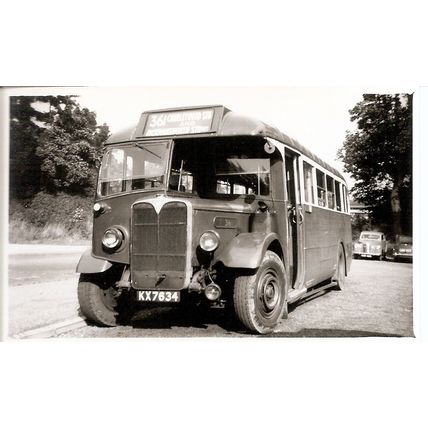 Black & White Photograph of London Transport - KX 7634 ex. Amersham & District