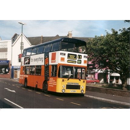 Colour Photograph of Yellow Buses Ltd. - TJT 190X ex. Bournemouth Corporation