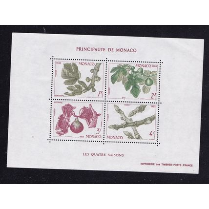 MONACO 1983 SEASONS OF THE FIG MINIATURE SHEET MNH SG MS1644