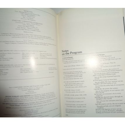 A LEONARD BERNSTEIN SONG CELEBRATION - STAGEBILL - 1988 - 70th Birthday Year