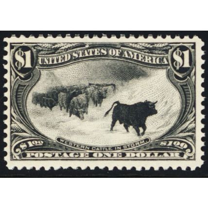 292, Mint VF NH $1 - Scarce Stamp! With PFC Certificate - Stuart Katz