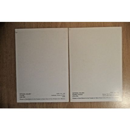 Postcard: 2 x National Gallery. Cards 1160 & 1167