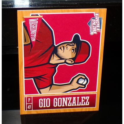 PANINI 2013 TRIPLE PLAY GIO GONZALEZ STRIKEOUT BASEBALL CARD #88