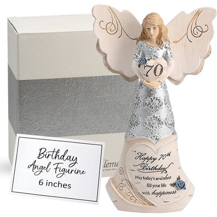 Pavilion 'Happy 70Th Birthday' 82416 Elements Angels - Polyresin Birthday Angel