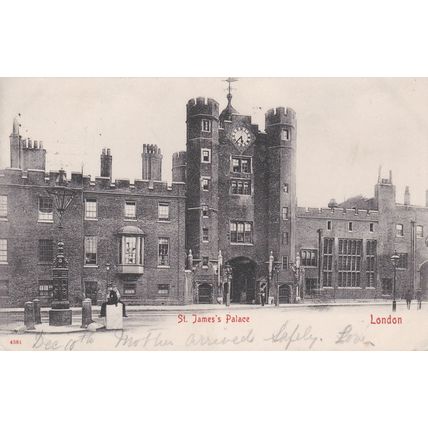 EC795 LONDON - ST JAMES PALACE . PRINTED POSTCARD