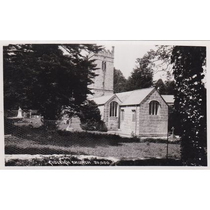 EC861 CHUDLEIGH CHURCH. R/P POSTCARD. CHAPMAN
