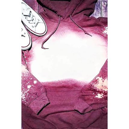 Rose Leopard Bleached Hoodie with Pocket