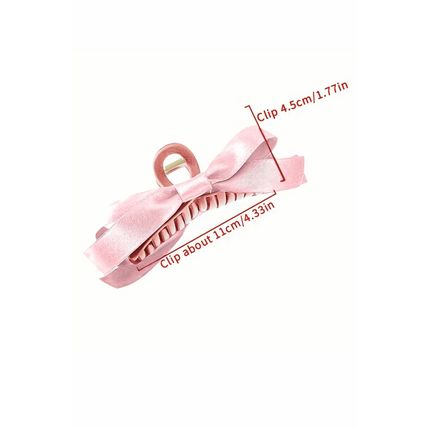 Pink Bow Decor Large Hair Claw Clip