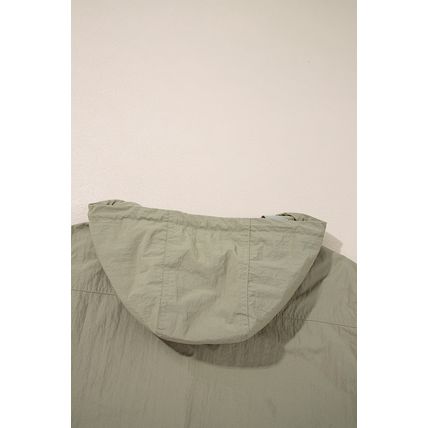 Laurel Green Zipped Pocket Cropped Hooded Utility Jacket