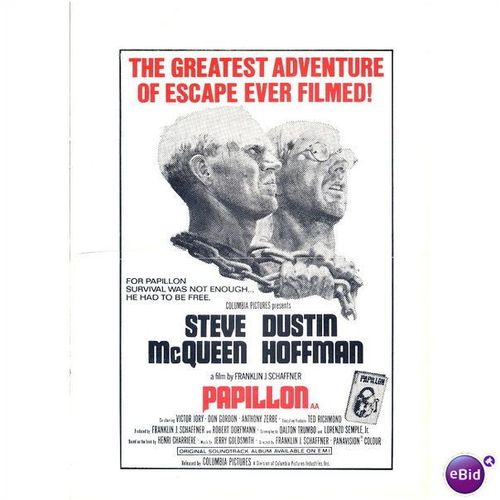 PAPILLON Steve McQueen, Dustin Hoffman 1973 Press Book