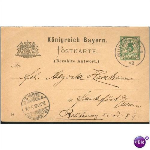 Germany 1898 - Konigreich Bayern Postkarte