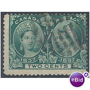 Canada 1897 SG125 2c Deep Green Good+ Used.
