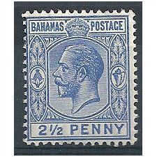 Bahamas 1912 SG84 2 1/2d Ultramarine Mounted Mint.