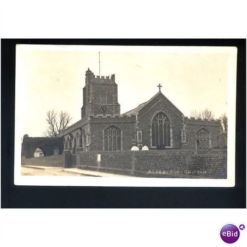 Suffolk ALDEBURGH Church Real Photographic Postcard