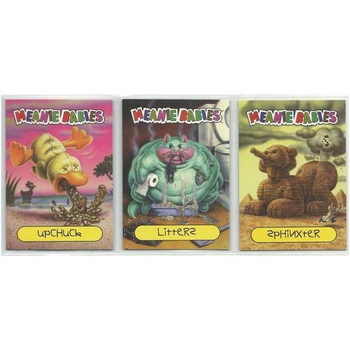 MEANIE BABIES ' 3 PROMO ' cards (1997)