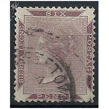 Sierra Leone 1890 SG36 6d Brown-Purple Fine Used ..