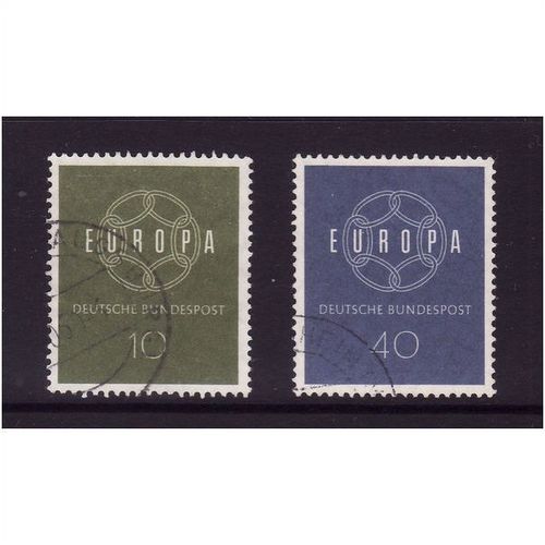 GERMANY 1959 EUROPA SG 1234/1235 SET 2 VALS FINE USED