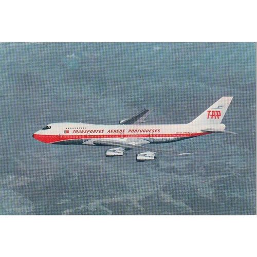 TAP Transportes Aeros Portugueses Boeing B747 B Aircraft Postcard (A11816)