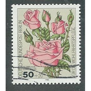 BERLIN -1982 50pf +20 'HUMANITARIAN - ROSES' FINE USED (EBID44-857)