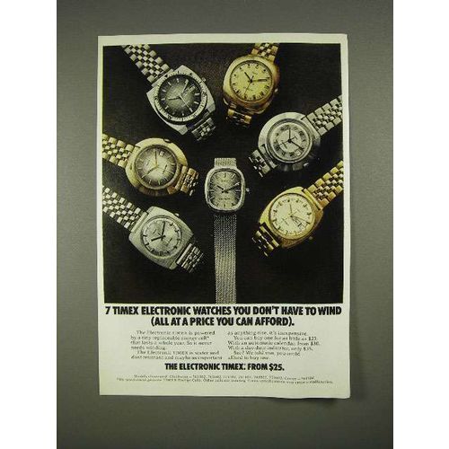 1973 Timex Watch Ad - 763502, 765602, 779702, 761602 +
