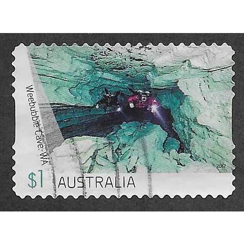 AUS 2017 $1.00 (S/A)'CAVES -WEEBUBBIE CAVE' FINE USED (EBID63-914)