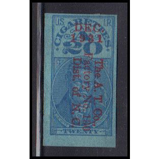 Used Revenue U.S. Cig Tax Fine 1931 Overprint KA8051