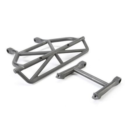 TRA5836 TRAXXAS Bumper, rear/ bumper mount, rear (black)