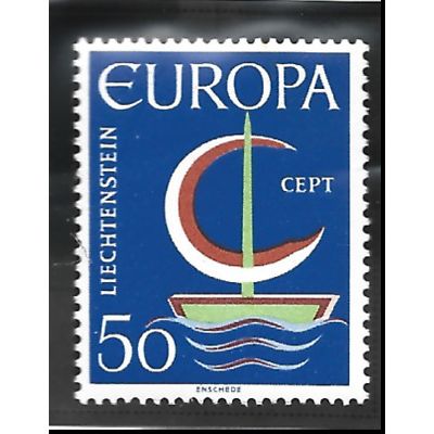 Liechtenstein Stamp Scott #415, Mint Lightly Hinged