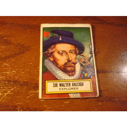 1952 Topps, Look n See, 2-cards, JULES VERNE/SIR WALTER RALEIGH