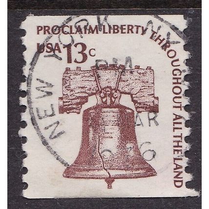 United States Postmark New York 1976 Liberty Bell 13c VGC