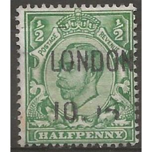 1912 SG348 1/2d Pale Green Wmk Royal Cypher Simple Good Used ....