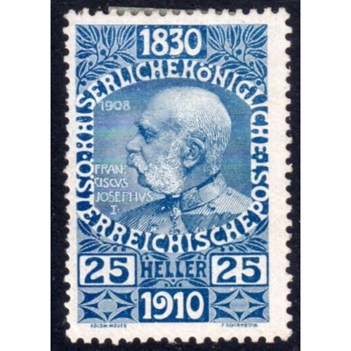 1910 AUSTRIA Sg231 25h Blue Mounted Mint (BA3)