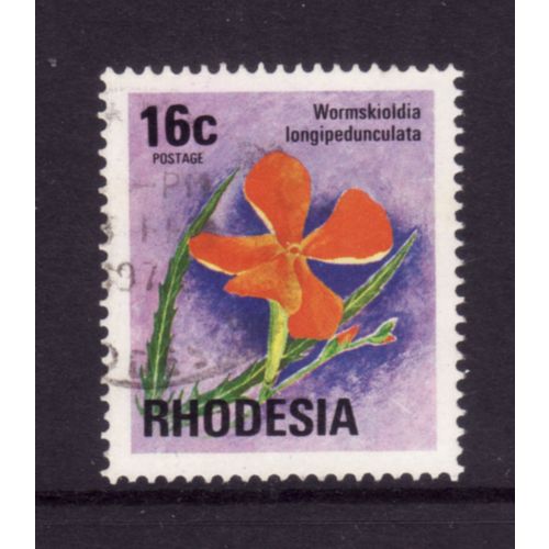 RHODESIA 1976 SG 502 16c WILD PIMPERNEL FINE USED#