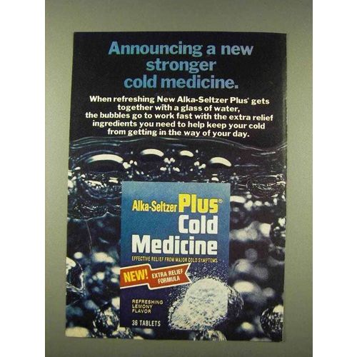 1976 Alka-Seltzer Plus Cold Medicine Ad