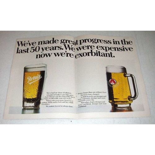 1978 Stella Artois Beer Ad - Now We're Exorbitant