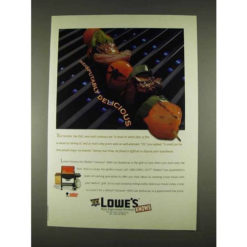 1996 Lowe's Weber Genesis 1000 Gas Barbecue Grill Ad
