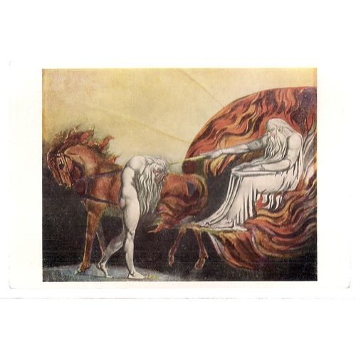 ELIJAH IN THE CHARIOT OF FIRE by William Blake unused postcard Tate Gallery