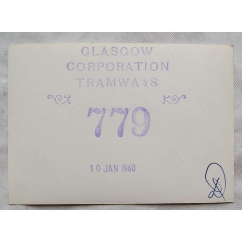 Photo Glasgow Tram no.779 in 1960