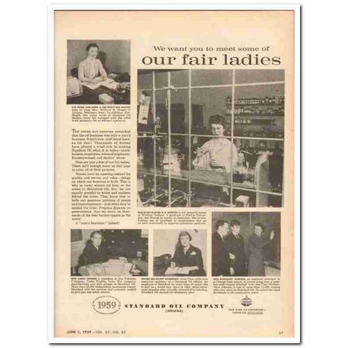STANDARD OIL COMPANY 1959 Garvey Tokheim Adler Johnson vintage ad