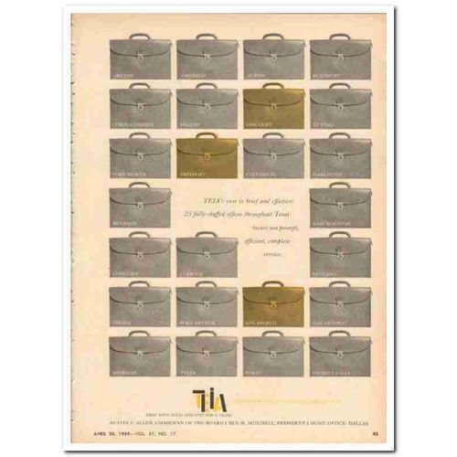 TEXAS EMPLOYERS INSURANCE ASSOCIATION 1959 Staffed offices vintage ad