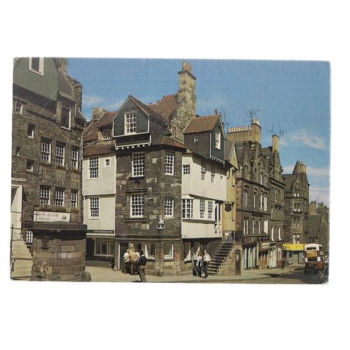 EDINBURGH, Scotland .used postcard 1980 by J Arthur Dixon John Knox's House =