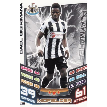 Match Attax Extra 2012/2013 U30 Gael Bigirimana Newcastle United