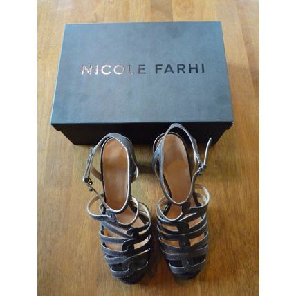 Nicole Farhi Twisted Strappy Brown Sandals EU 40 £279 BNIB