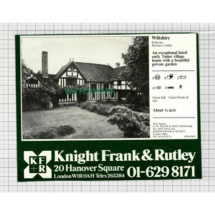 C2984) Potterne Wiltshire House Sale Advert - 1981 Clip