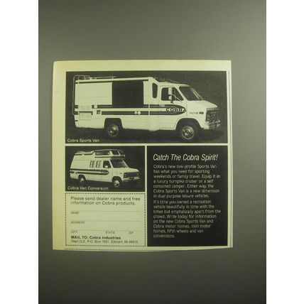 1979 Cobra Industries Sports Van and Van Conversion Ad - Catch the Cobra Spirit