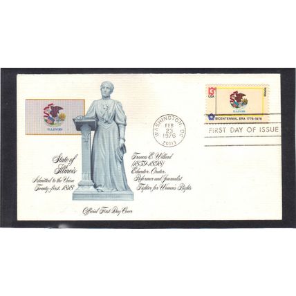 FDC Fleetwood 1653 13c Illinois (Cachet-U/A) CV39223