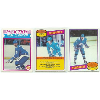 Real Cloutier 1980s 5x card lot